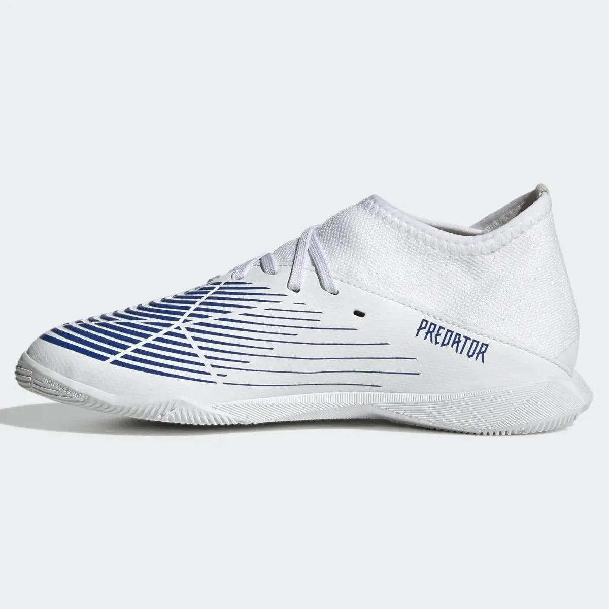 adidas Junior Predator Edge .3 Indoor - White-Hi Res Blue - Image 2