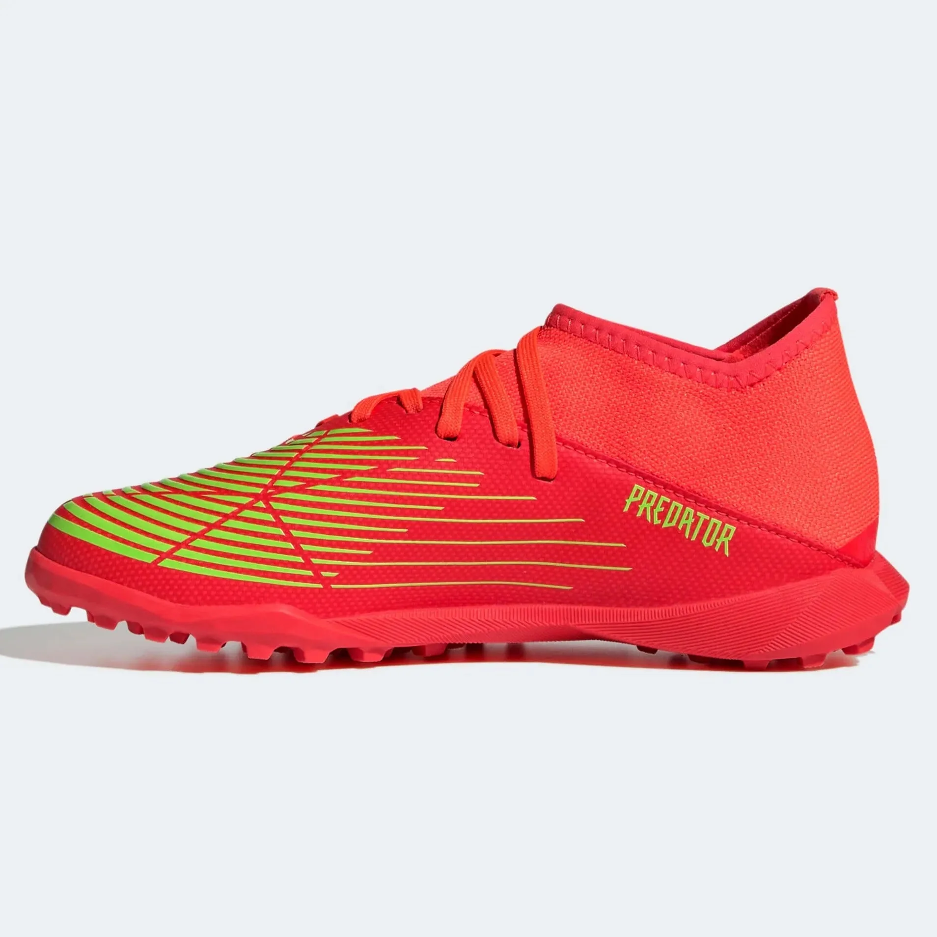 adidas Junior Predator Edge .3 Turf - Solar Red-Solar Green - Image 2