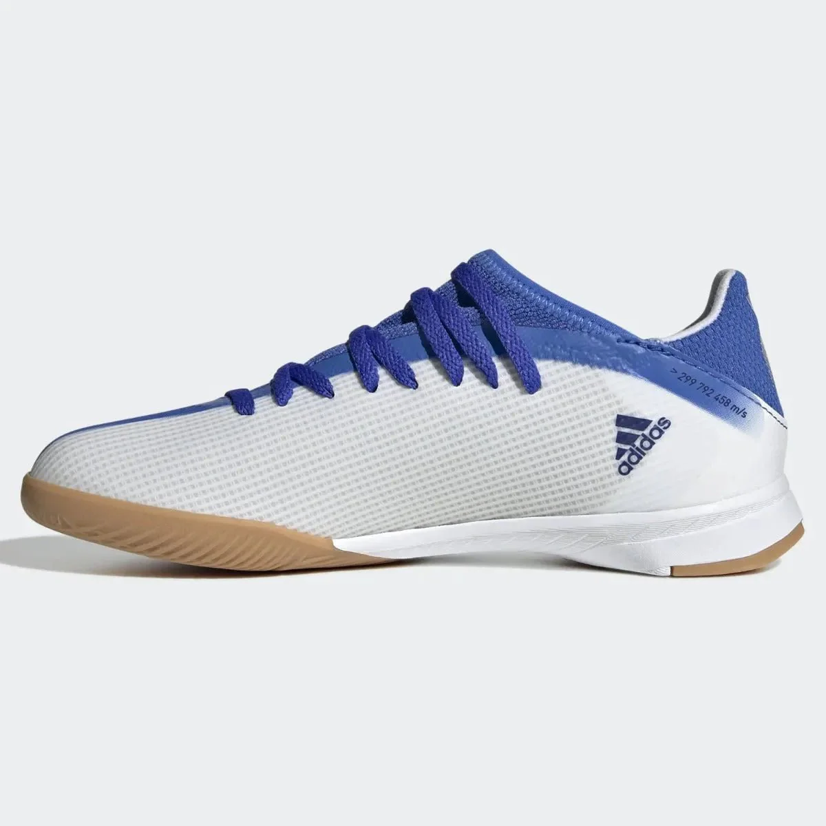 adidas Junior X Speedflow .3 Indoor - White-Hi Res Blue - Image 2