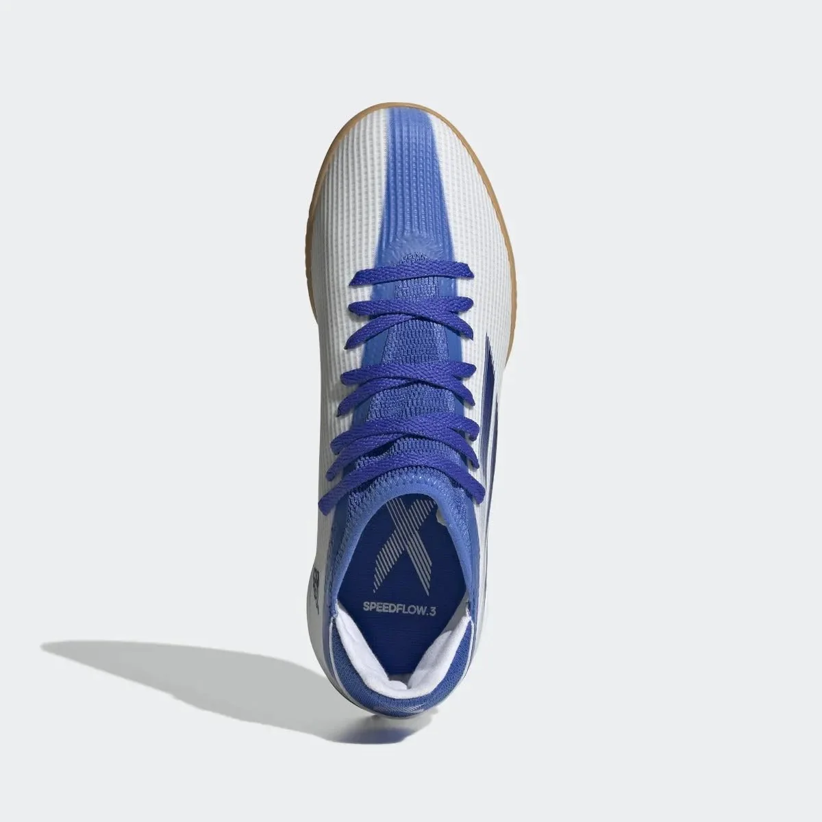 adidas Junior X Speedflow .3 Indoor - White-Hi Res Blue - Image 5