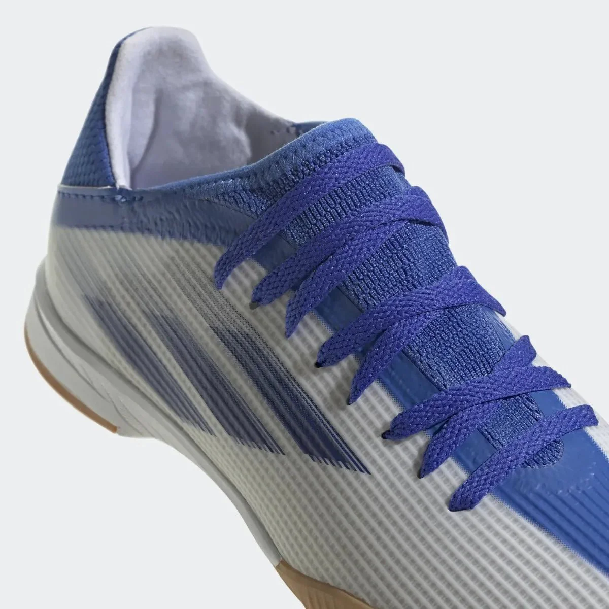 adidas Junior X Speedflow .3 Indoor - White-Hi Res Blue - Image 7