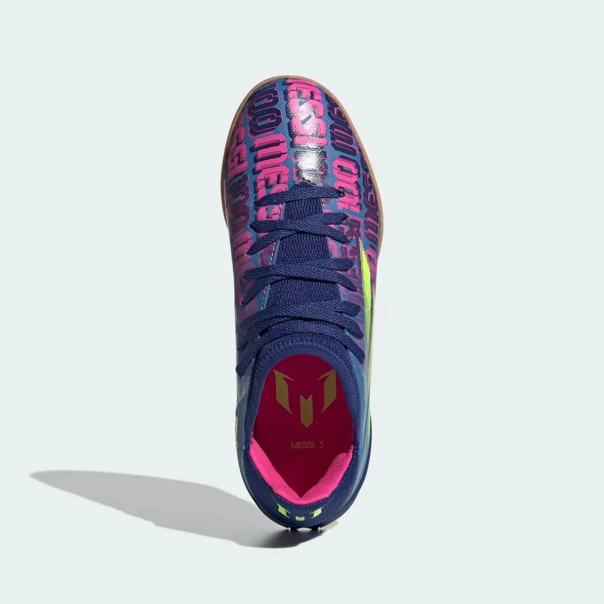 Adidas Junior X Speedflow MESSI .3 IN - Blue-Pink-Yellow - Image 5
