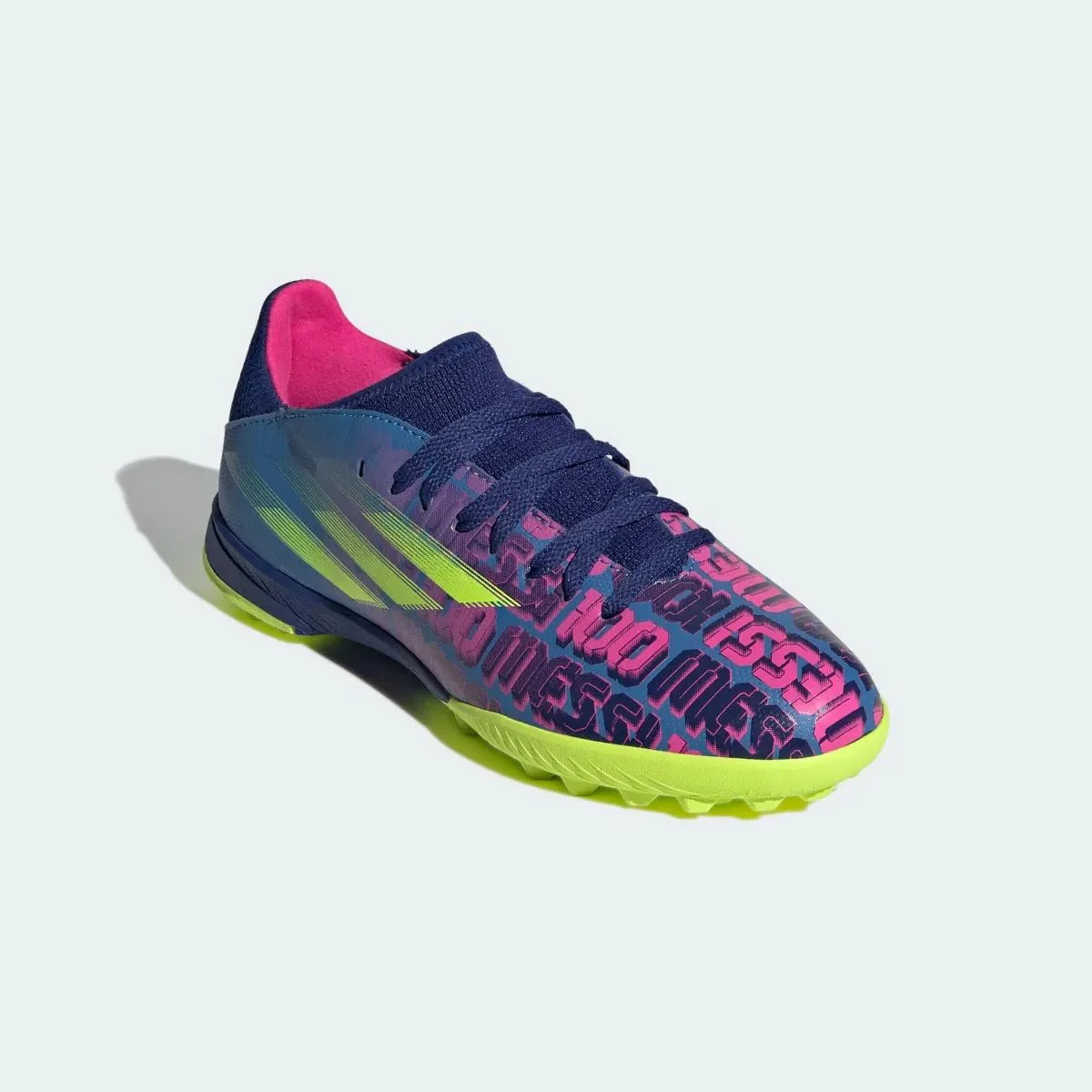 Adidas JR X Speedflow MESSI .3 TF - Blue-Pink-Yellow - Image 2