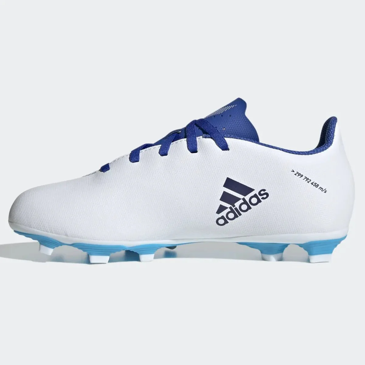 adidas Kids X Speedflow .4 FxG - White-Indigo-Sky Rush - Image 2