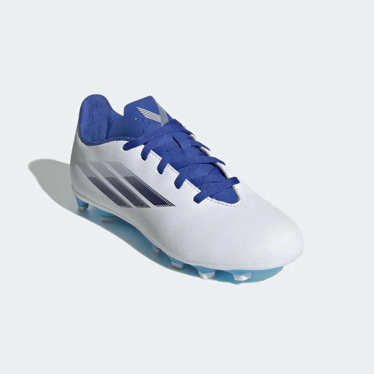 adidas Kids X Speedflow .4 FxG - White-Indigo-Sky Rush - Image 3