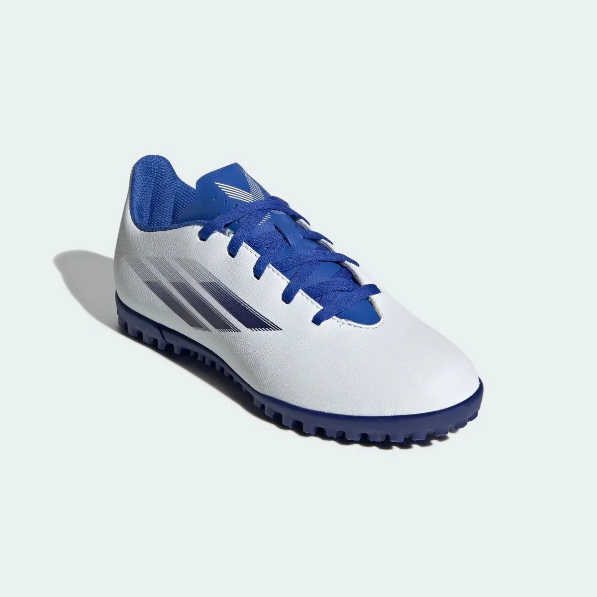 adidas Kids X Speedflow .4 Turf - White-Indigo - Image 3