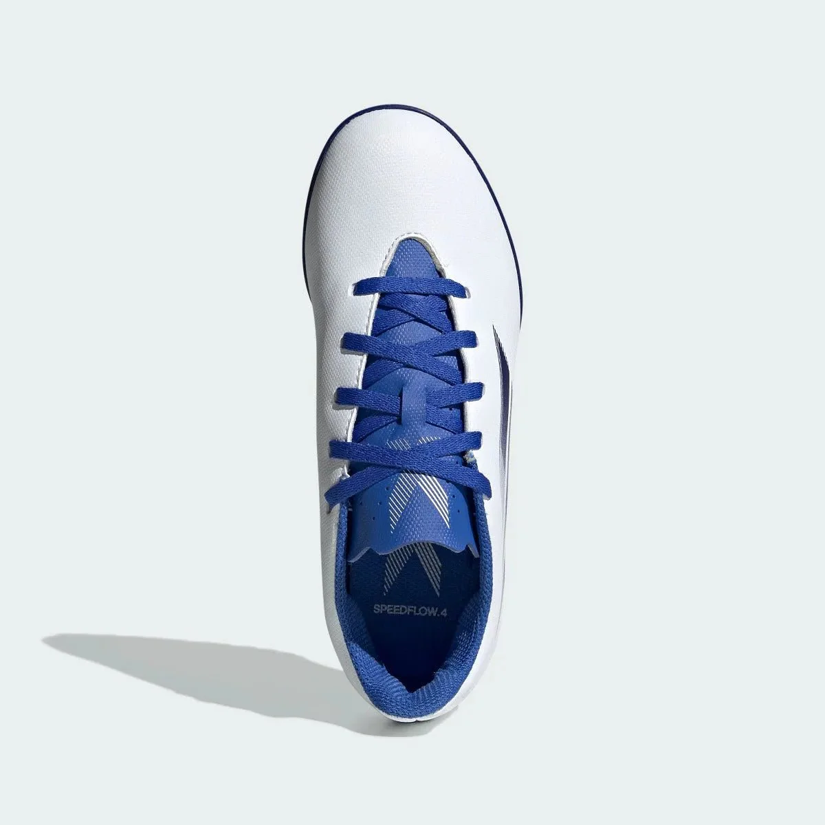adidas Kids X Speedflow .4 Turf - White-Indigo - Image 5