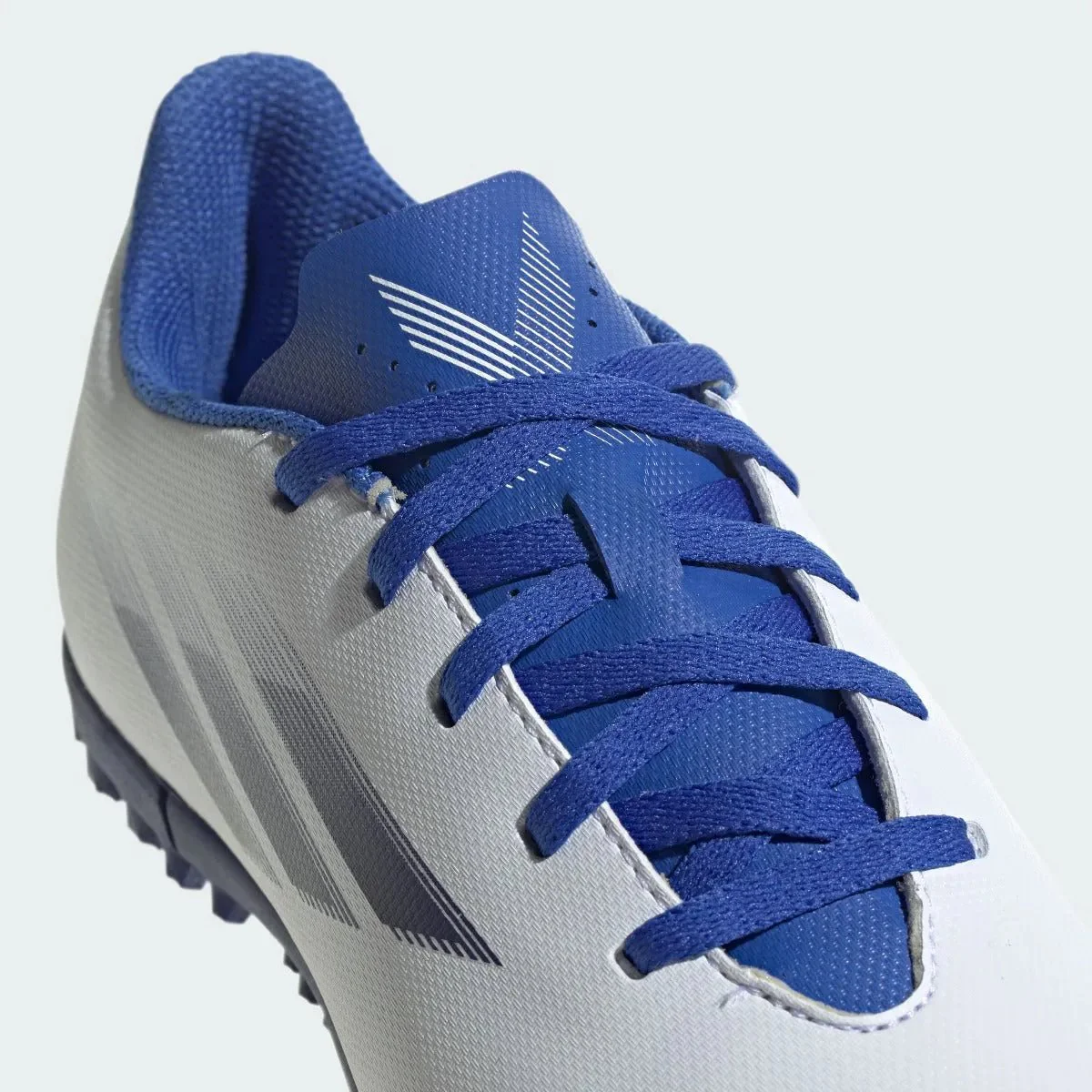 adidas Kids X Speedflow .4 Turf - White-Indigo - Image 7