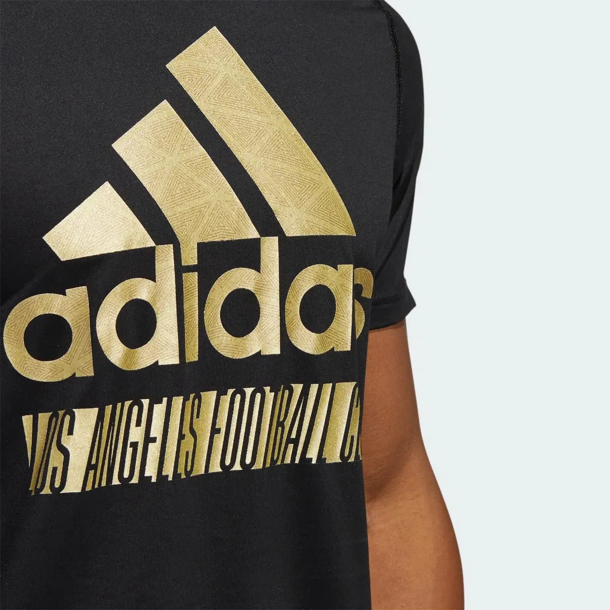 adidas LAFC 2022 Creator Short Sleeve Tee - Black-Gold - Image 4