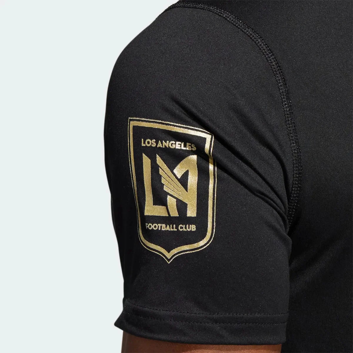 adidas LAFC 2022 Creator Short Sleeve Tee - Black-Gold - Image 5