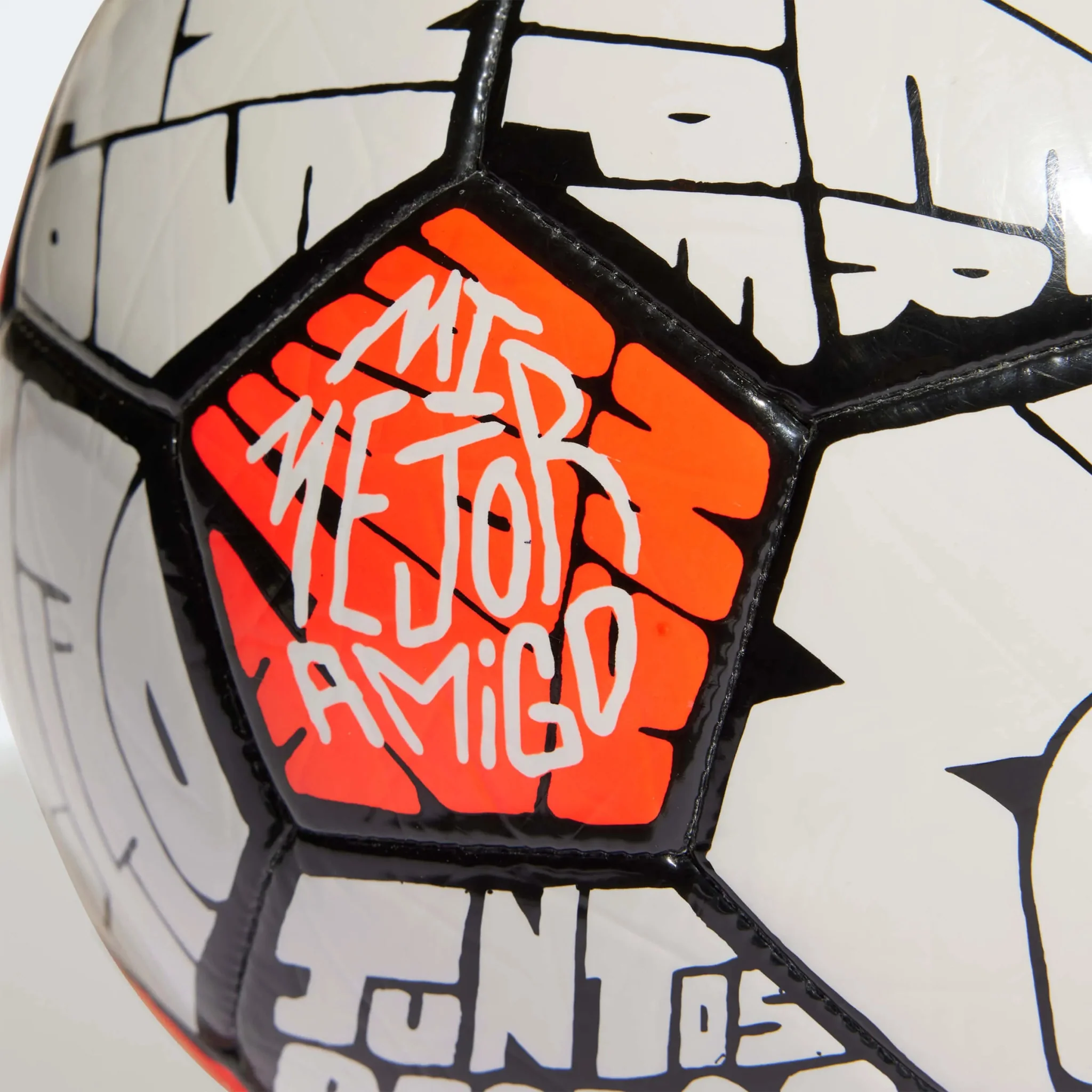 adidas Messi Club Ball - White-Black-Solar Red - Image 4