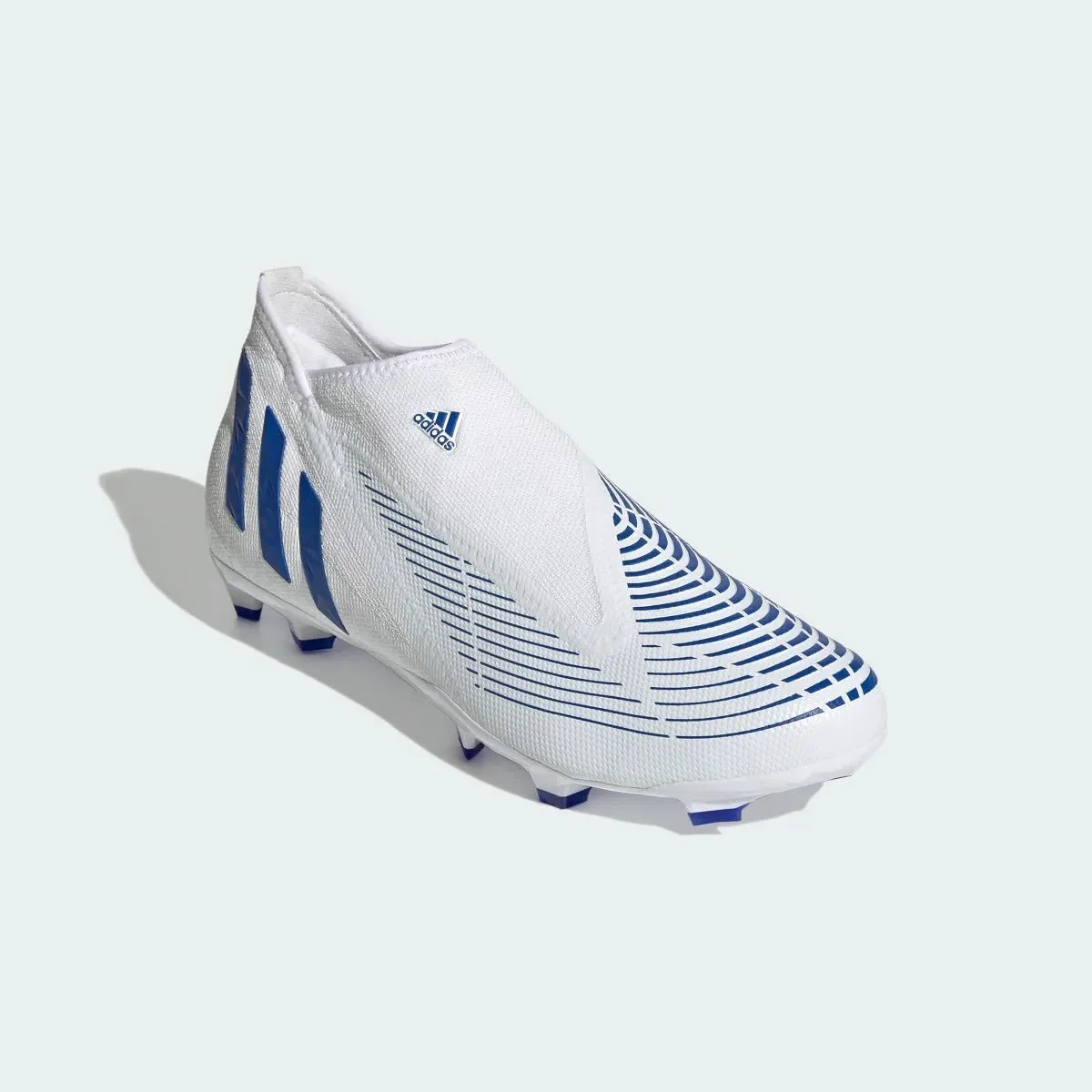 adidas Predator Edge .3 Laceless FG - White-Hi Res Blue - Image 3