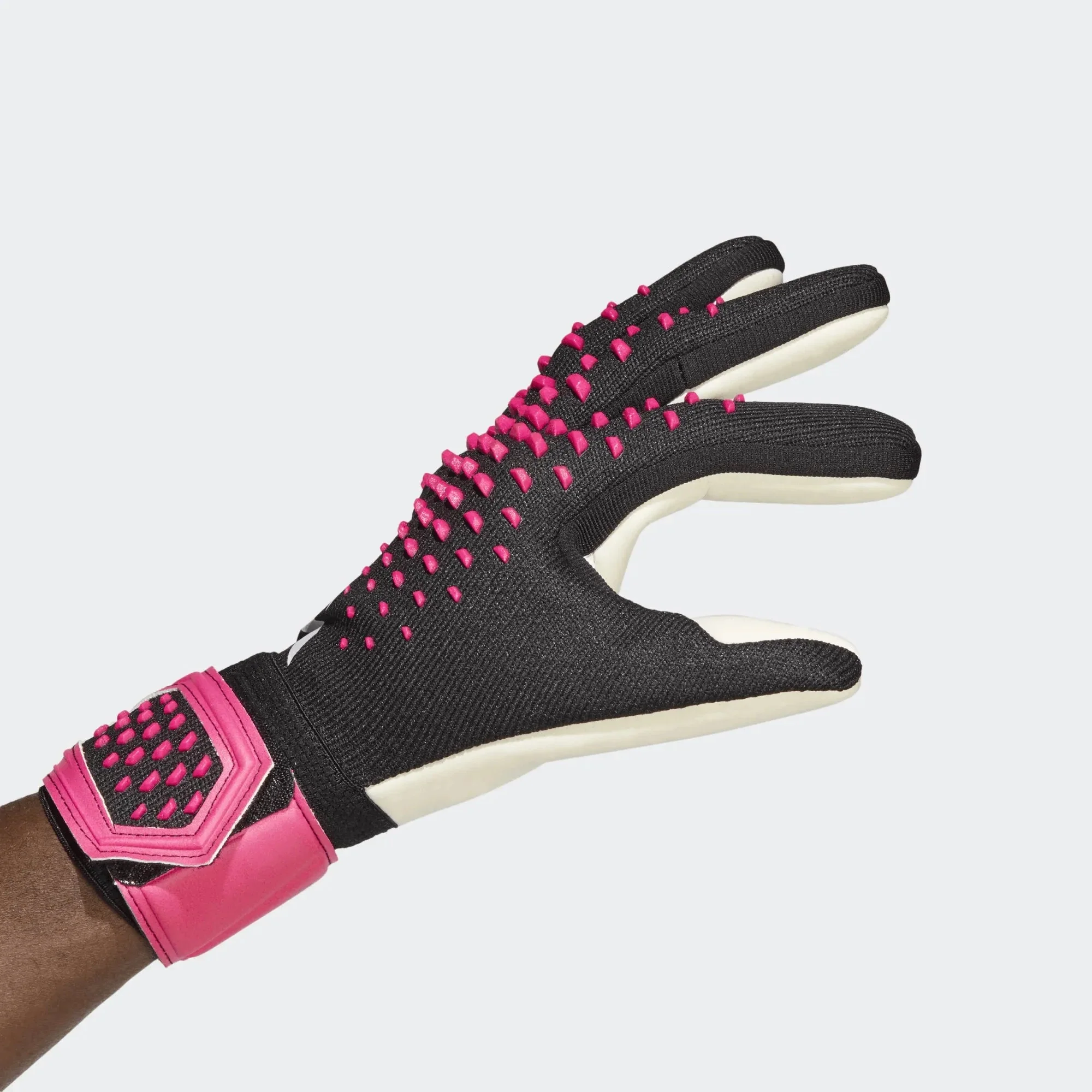 adidas Predator League Goalkeeper Gloves - Black-White-Pink - Image 3