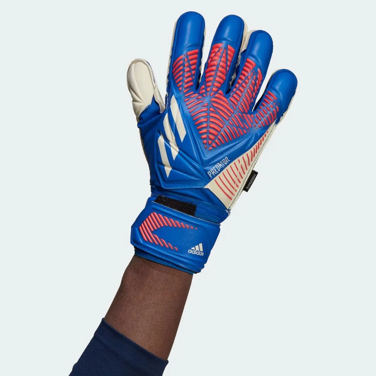 Adidas Predator Match Fingersave Goalkeeper Gloves - Royal-Red