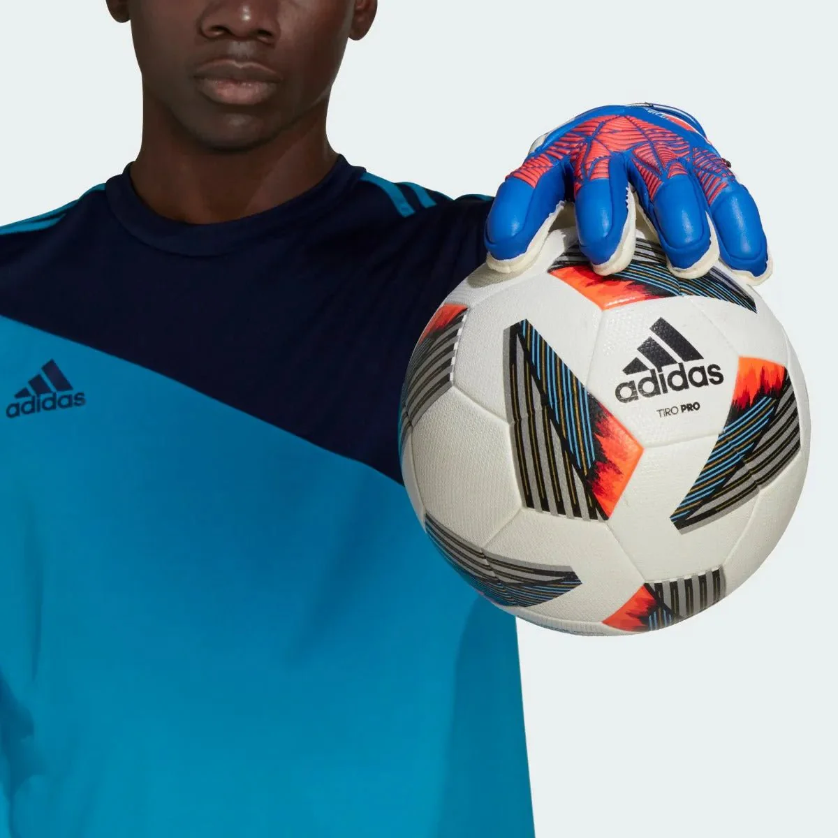 Adidas Predator Match Fingersave Goalkeeper Gloves - Royal-Red - Image 4