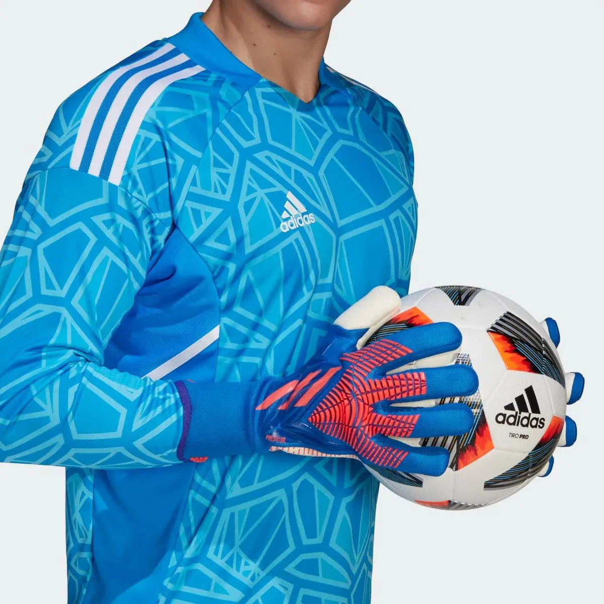 Adidas Predator Pro Goalkeeper Gloves (Negative Cut) - Royal-Red - Image 3