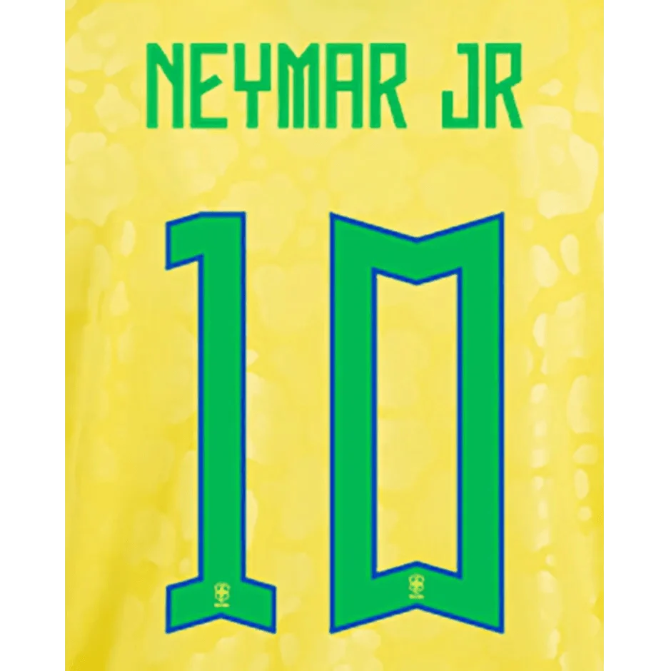 Brazil 2022-23 Neymar JR Home Jersey Name Set