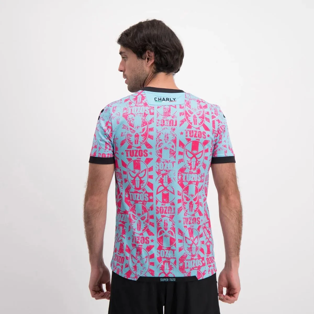 Charly 2021-22 Pachuca Third Jersey - Light Blue-Pink - Image 4