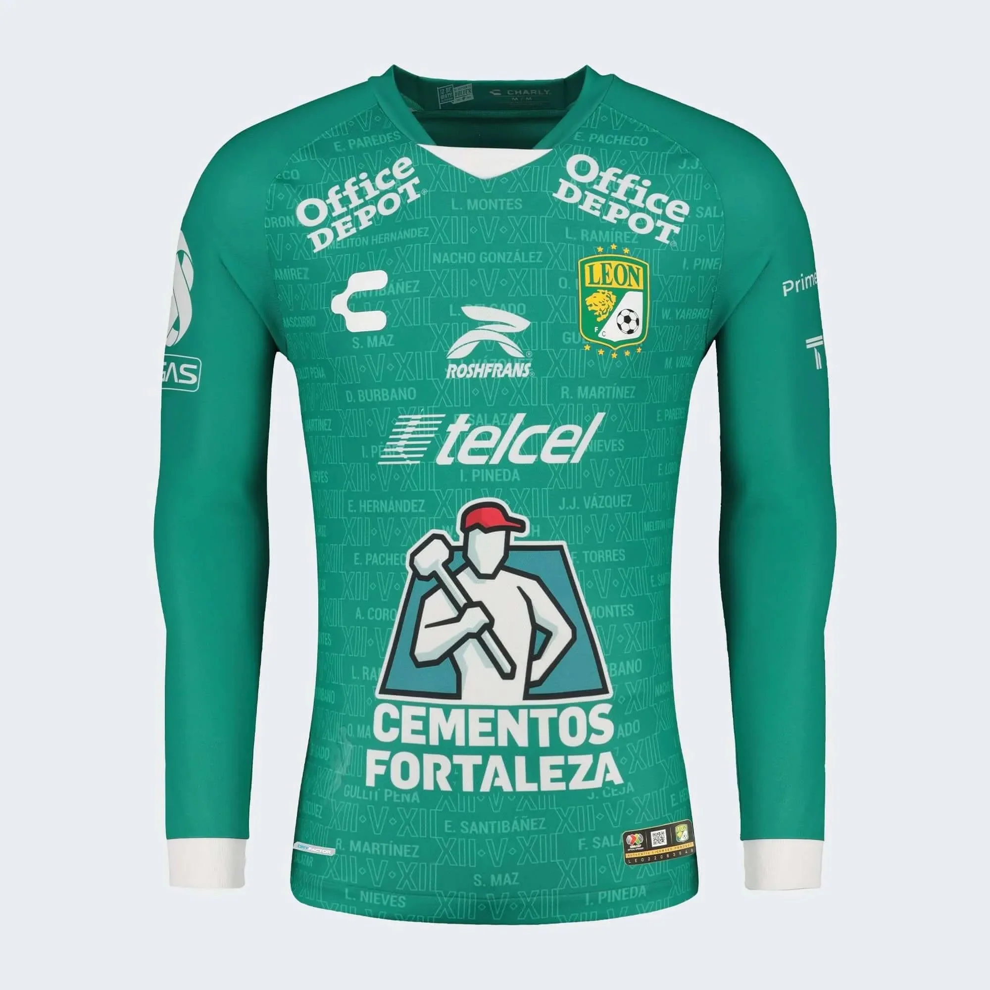 Charly 2022-23 Leon Home Long-Sleeve Jersey - Green