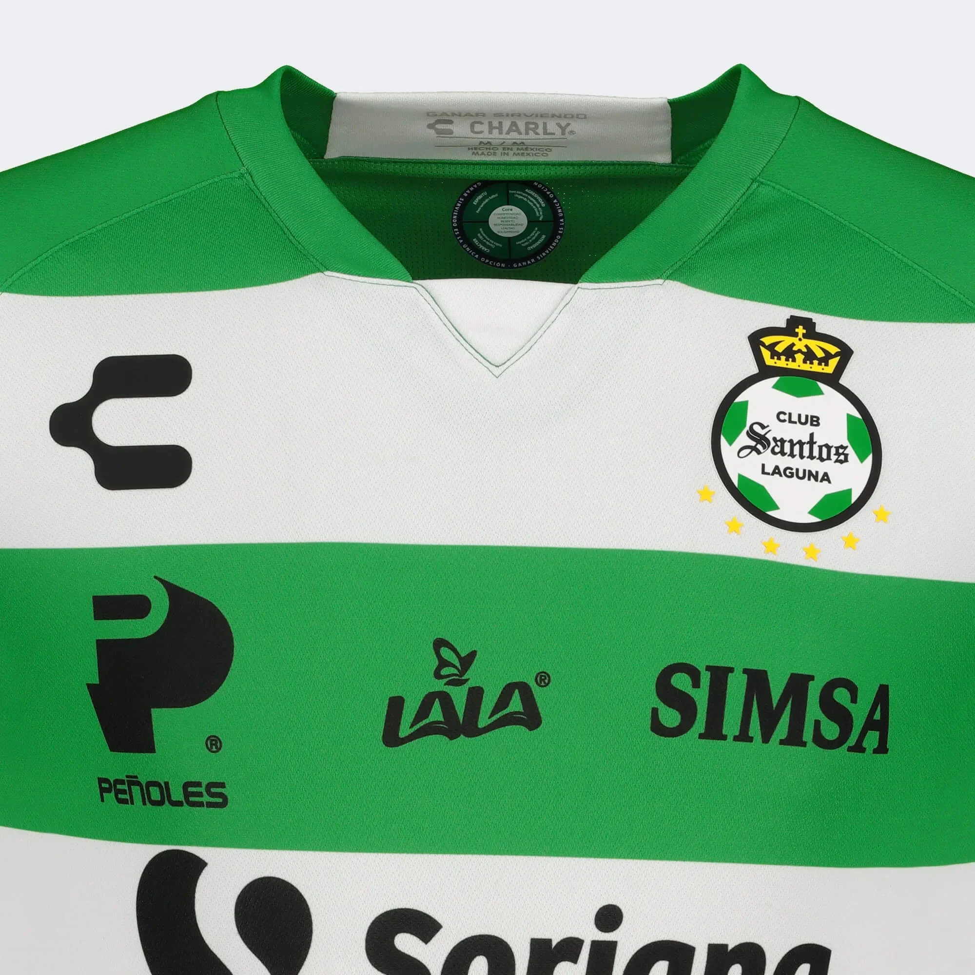 Charly 2022-23 Santos Home Jersey - White-Green - Image 3