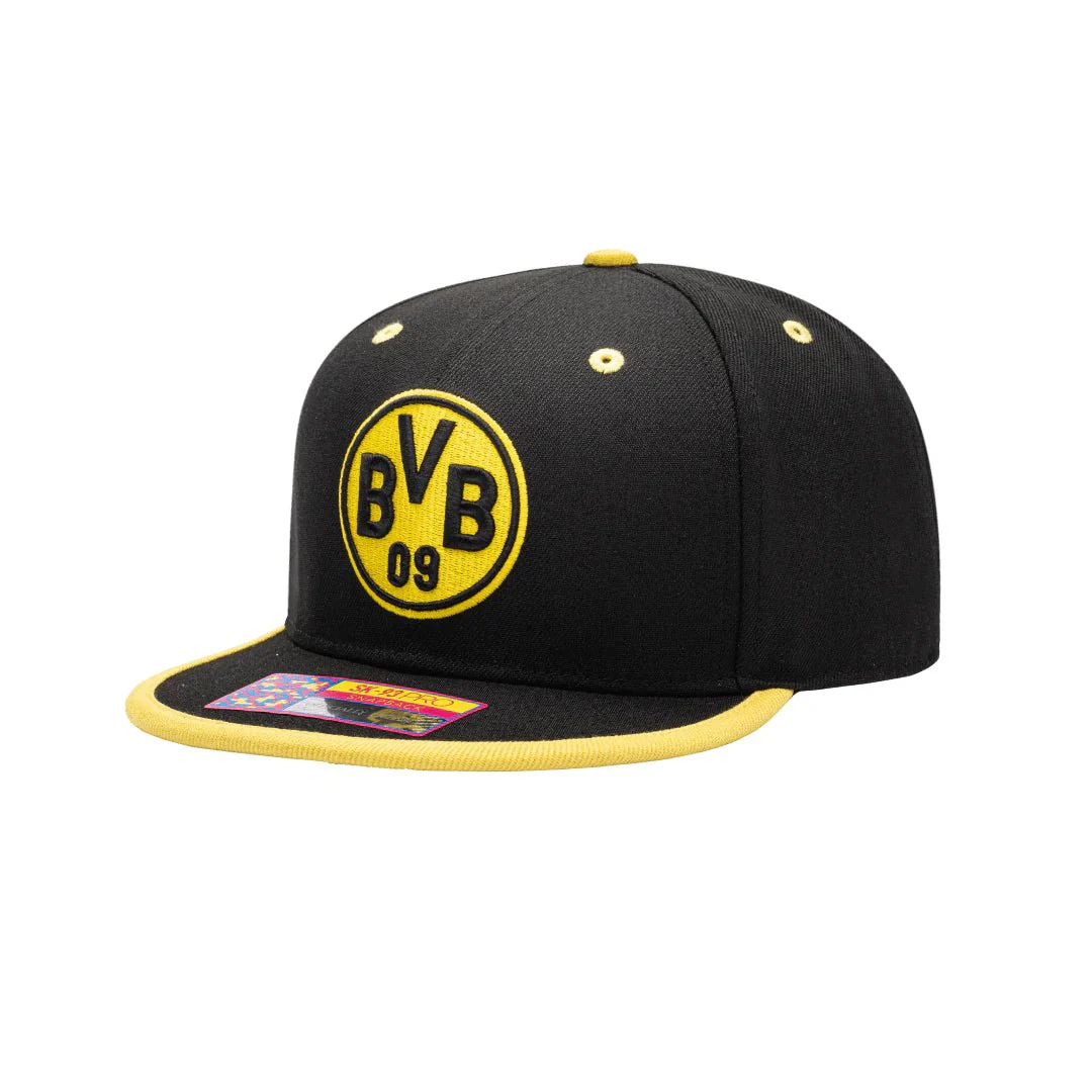 Fan Ink Collection Borussia Dortmund Tape Snapback - Black - Image 3