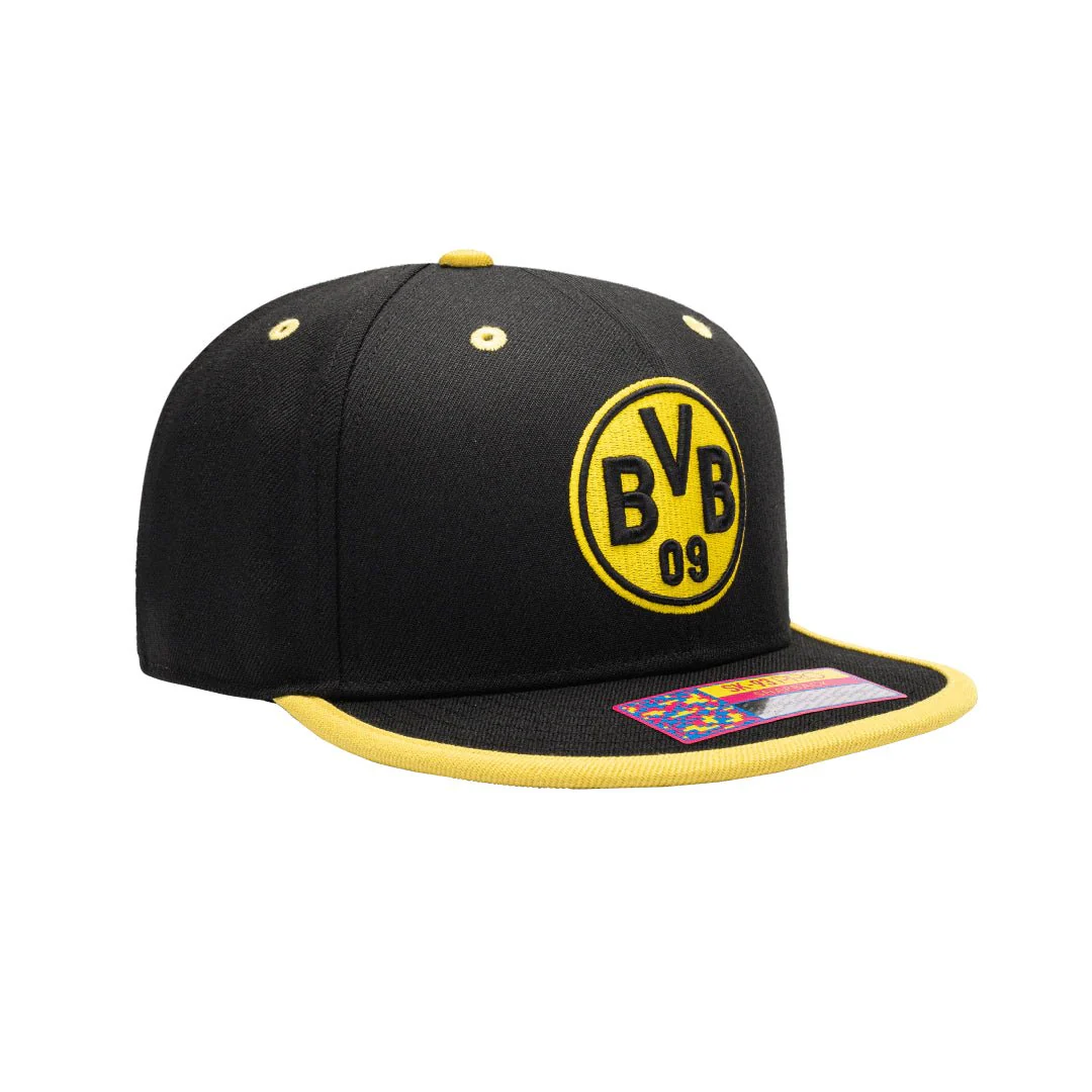 Fan Ink Collection Borussia Dortmund Tape Snapback - Black - Image 4