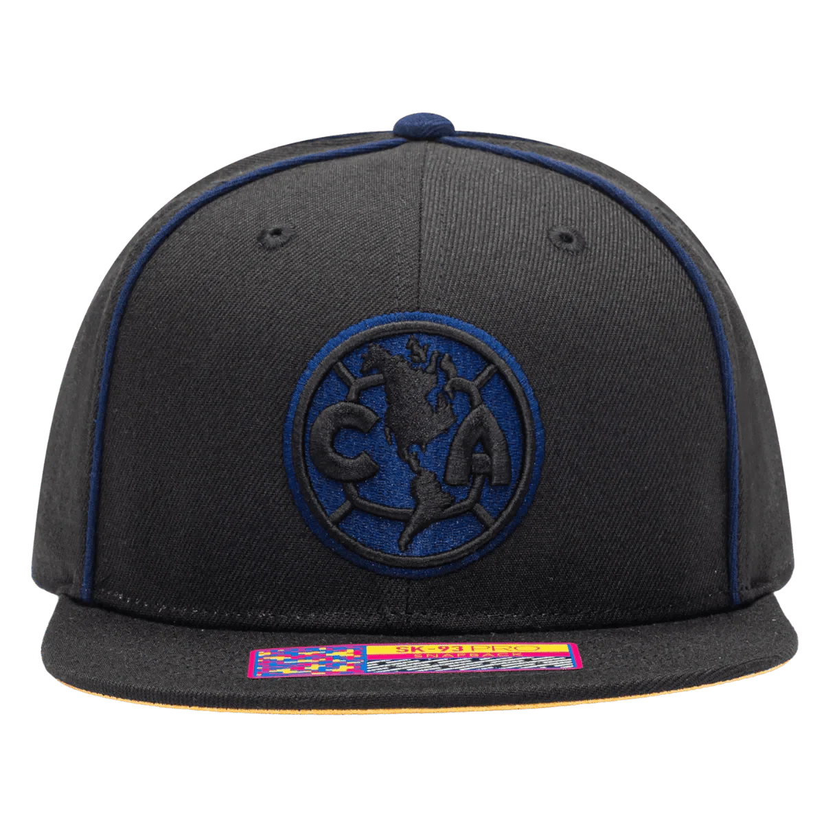 Fan Ink Collection Club America Cali Night Snapback Hat - Black-Blue