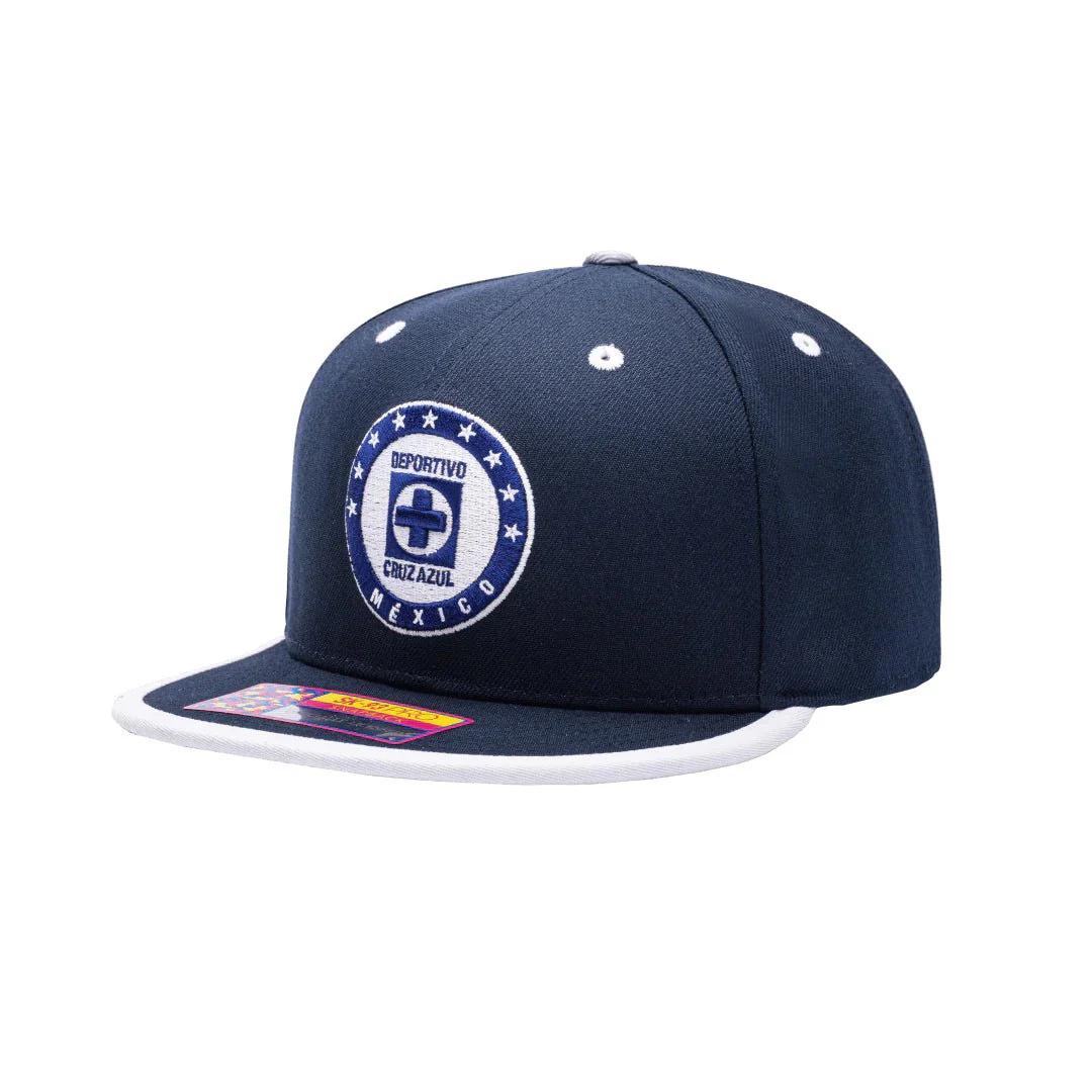 Fan Ink Collection Cruz Azul Tape Snapback Hat - Navy - Image 3