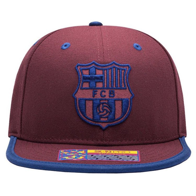 Fan Ink Collection FC Barcelona Tape Snapback Hat - Cardinal