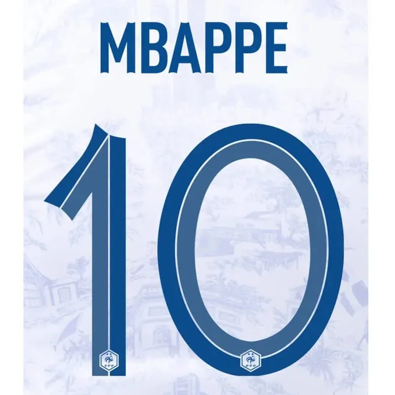 France 2022-23 Away Mbappe #10 Jersey Name Set