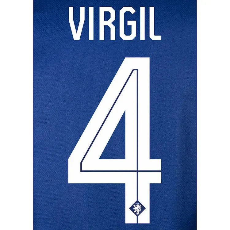 Holland 2024/25 Away Virgil #4 Jersey Name Set