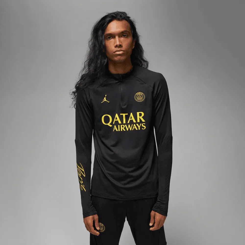 Jordan 2023 PSG Strike Drill Top - Black-Yellow