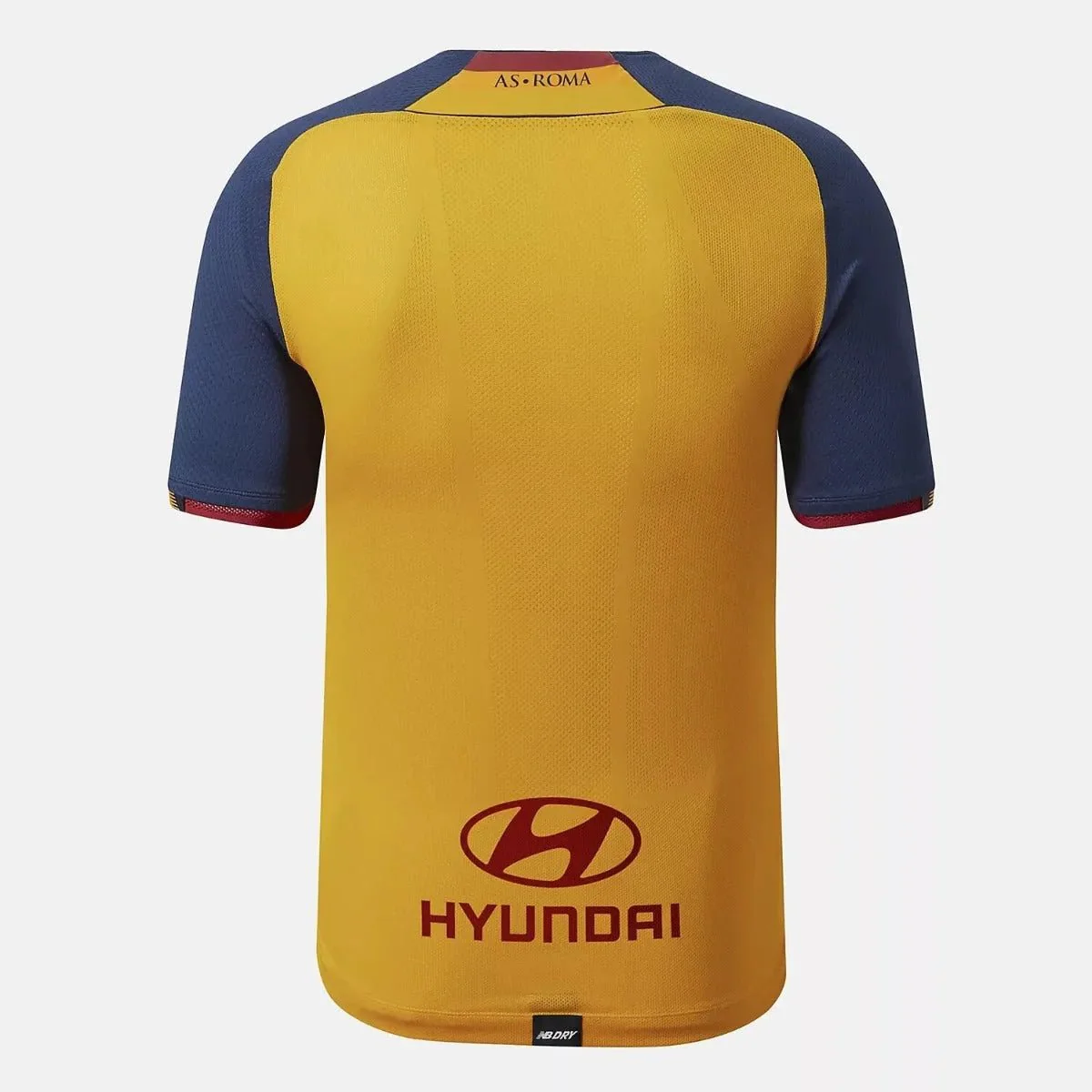 New Balance 2021-22 Roma Third Jersey - Yellow-Navy - Image 2