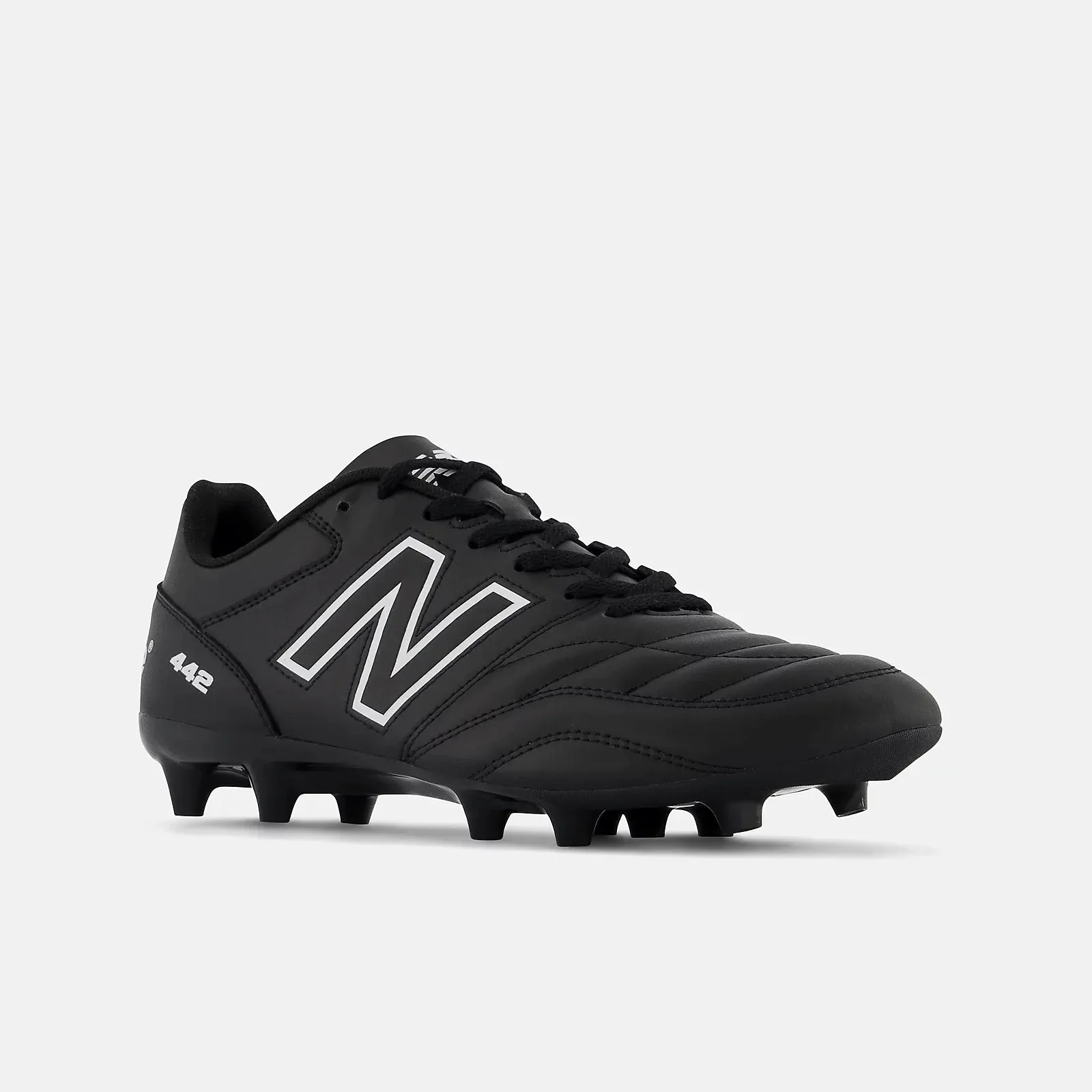 New Balance 442 V2 Academy FG STANDARD - Black-White - Image 3