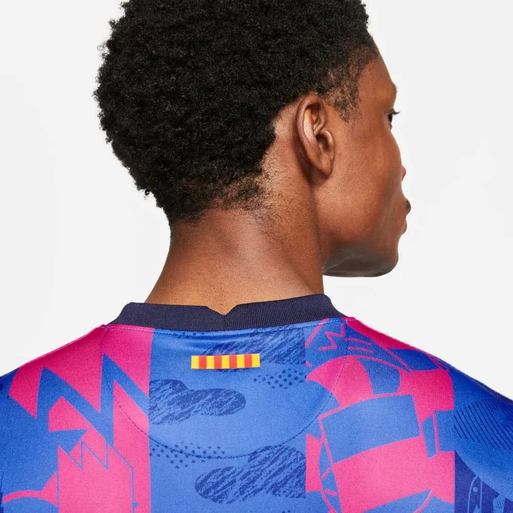 Nike 2021-22 Barcelona Third Jersey - Hyper Royal-Varsity Maize - Image 4
