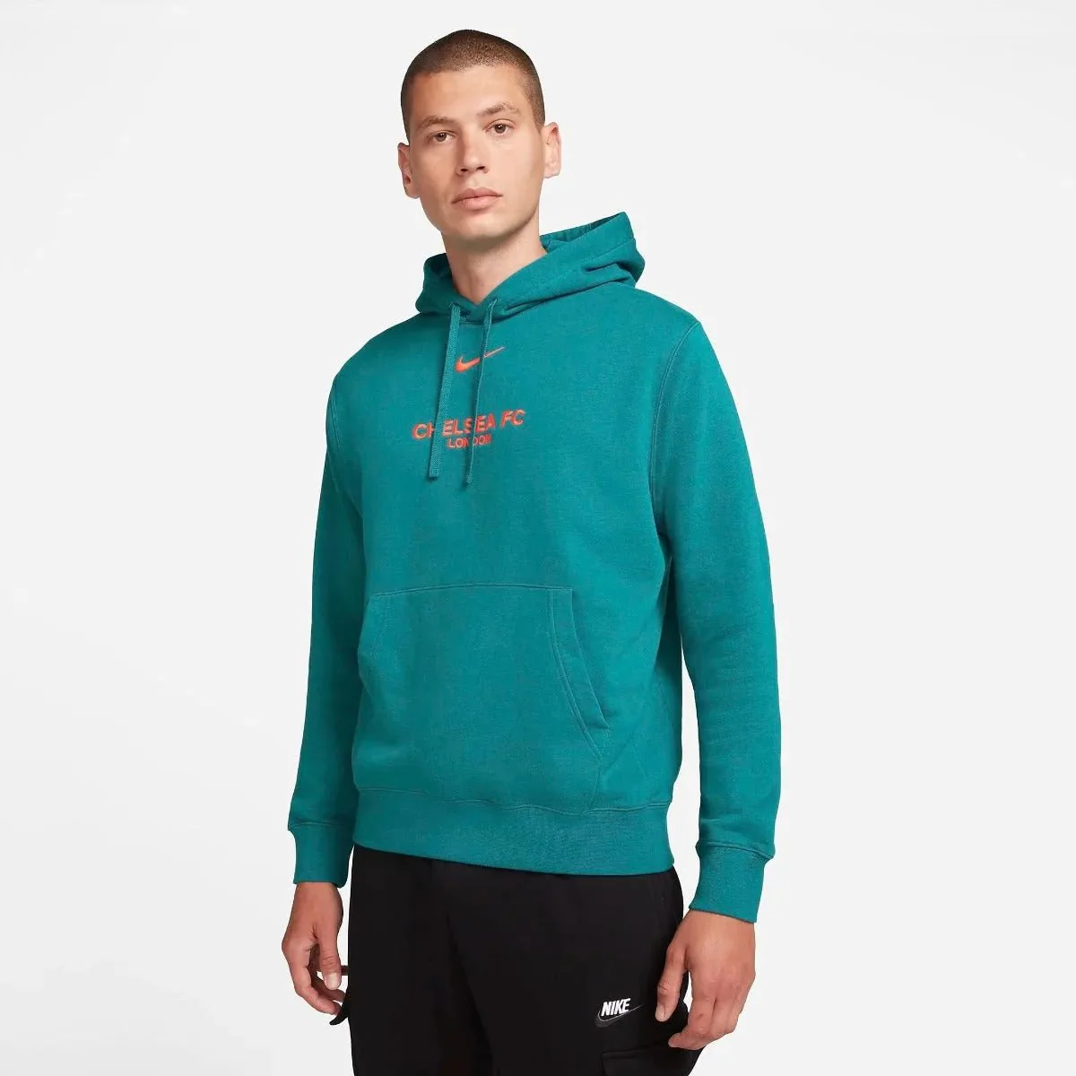Nike 2021-22 Chelsea Club Pullover Hoodie - Blustery-Hyper Crimson