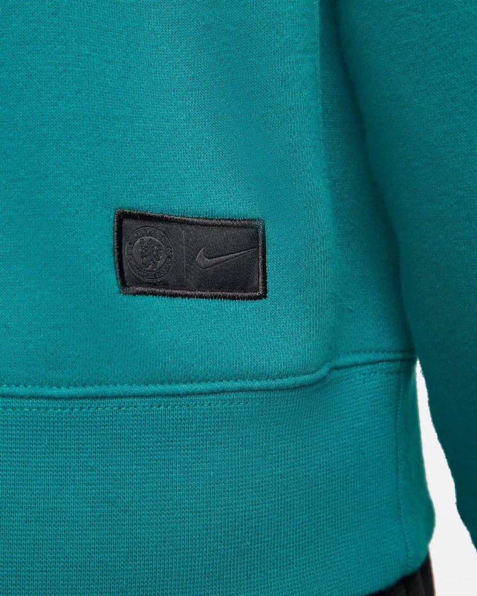 Nike 2021-22 Chelsea Club Pullover Hoodie - Blustery-Hyper Crimson - Image 5