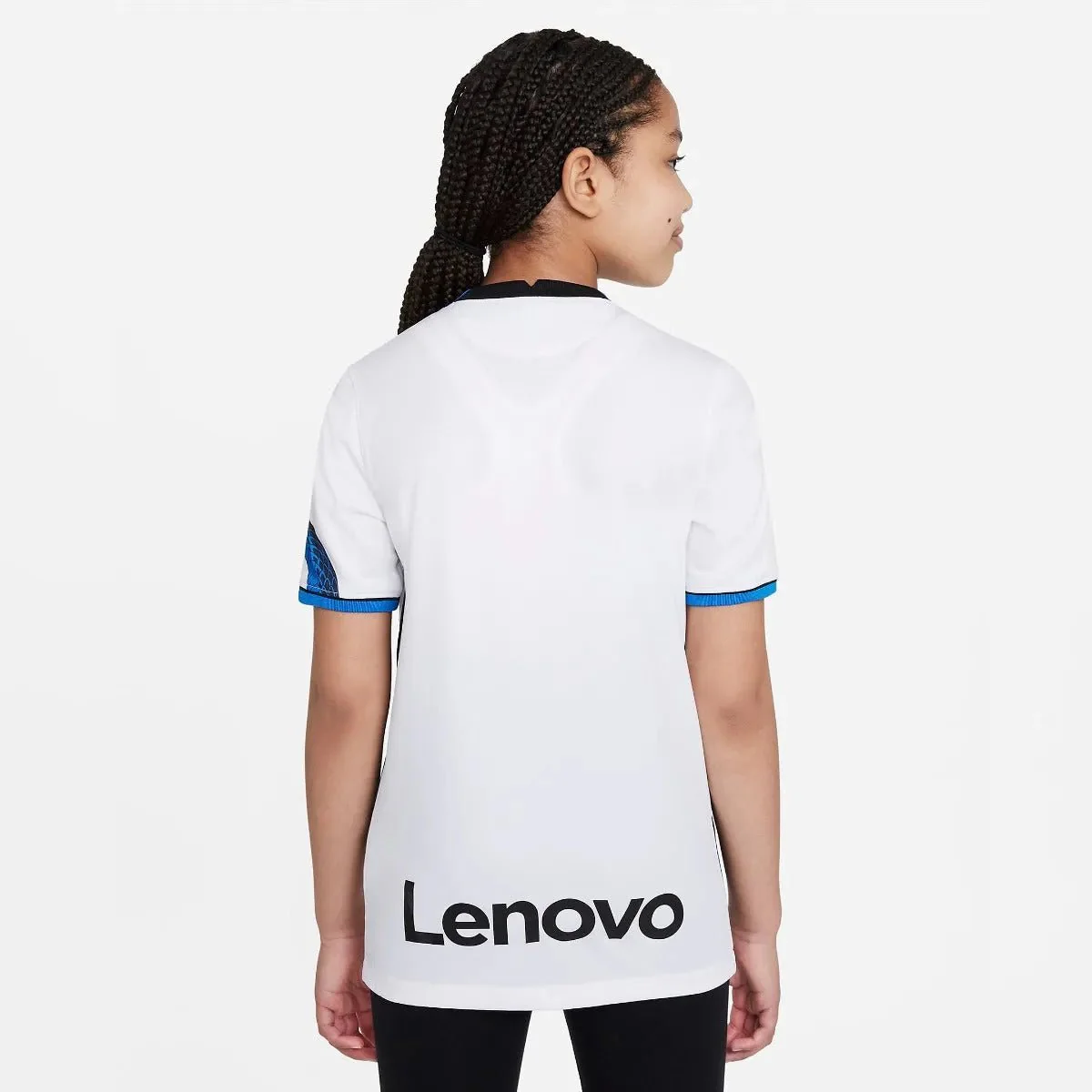 Nike 2021-22 Inter Milan Youth Away Jersey - White-Blue