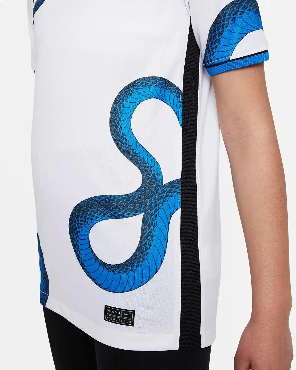 Nike 2021-22 Inter Milan Youth Away Jersey - White-Blue - Image 5