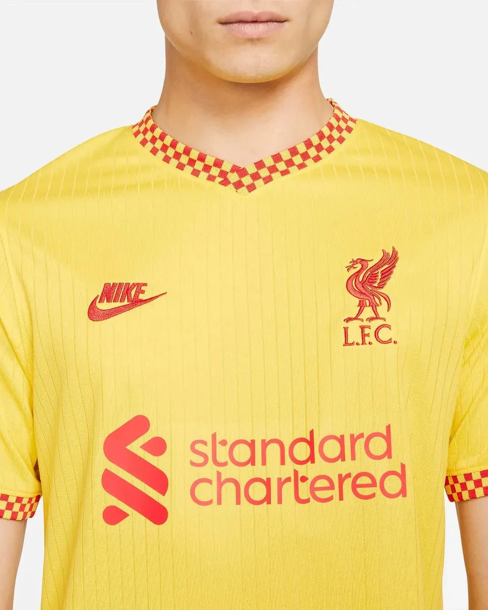 Nike 2021-22 Liverpool Third Jersey - Yellow - Image 8