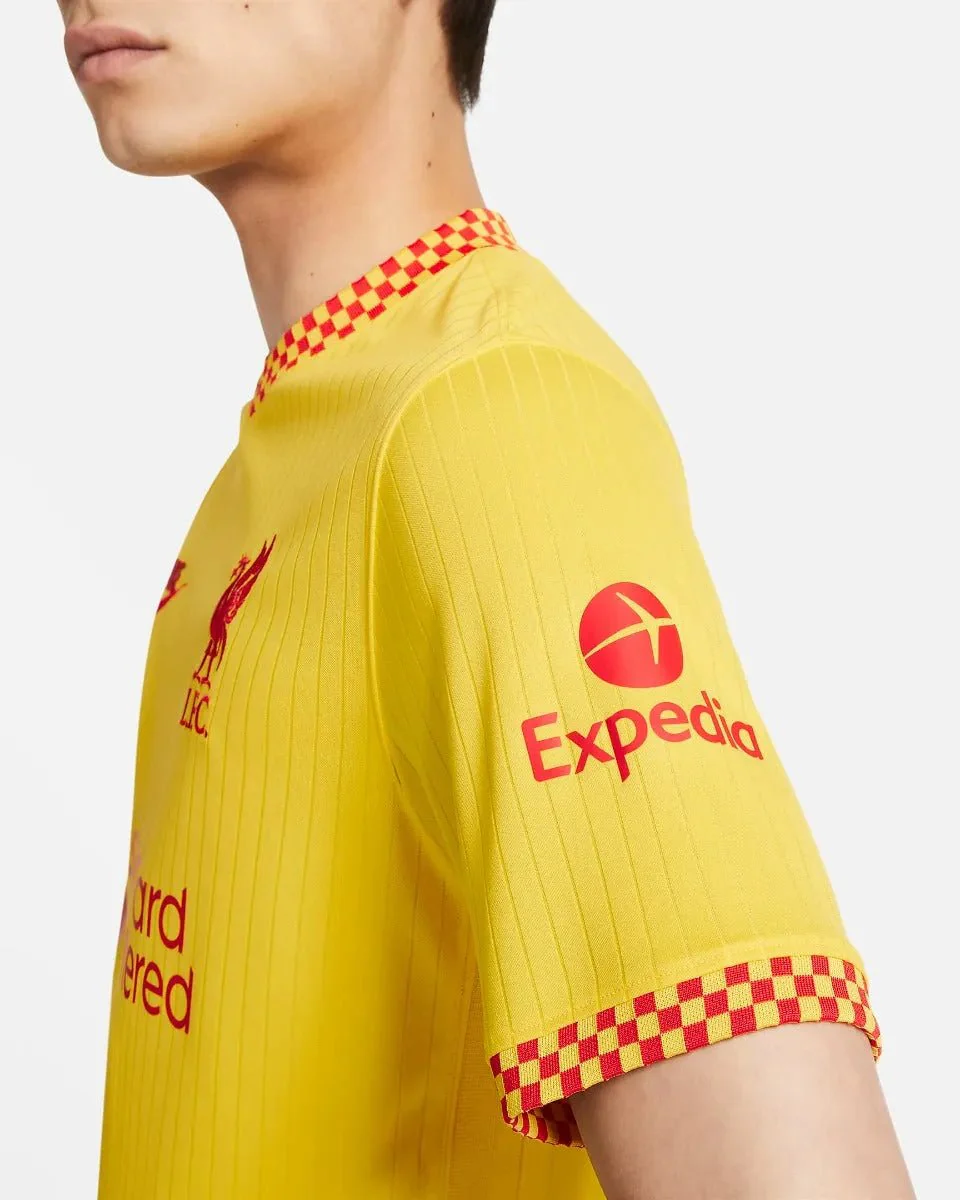 Nike 2021-22 Liverpool Third Jersey - Yellow - Image 9
