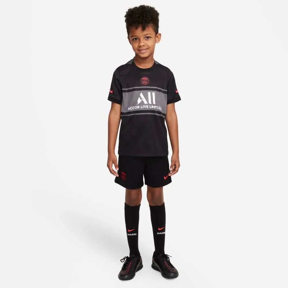 Nike 2021-22 PSG Little Kids Third Kit - Black - Image 2