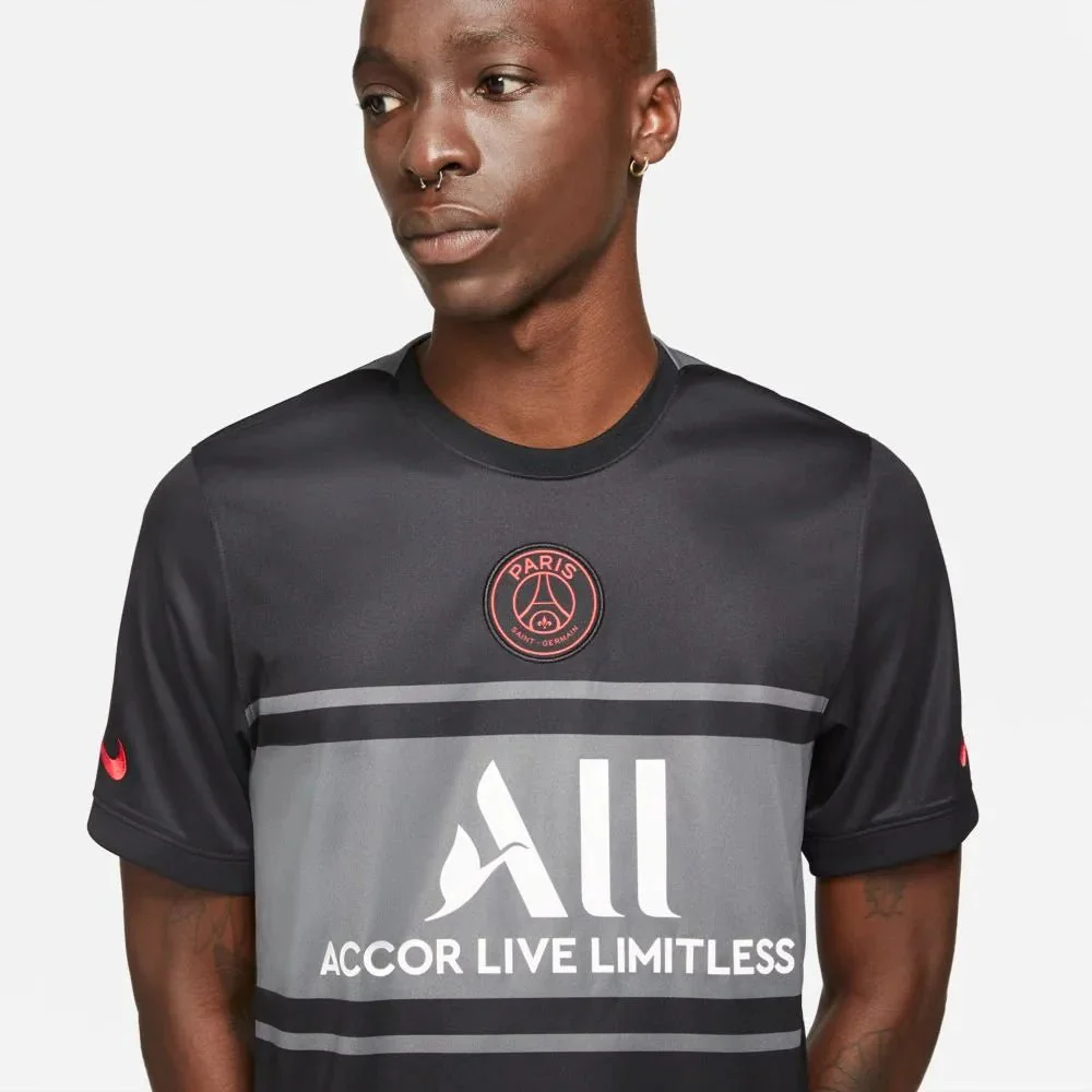 Nike 2021-22 PSG Third Jersey - Black - Image 2
