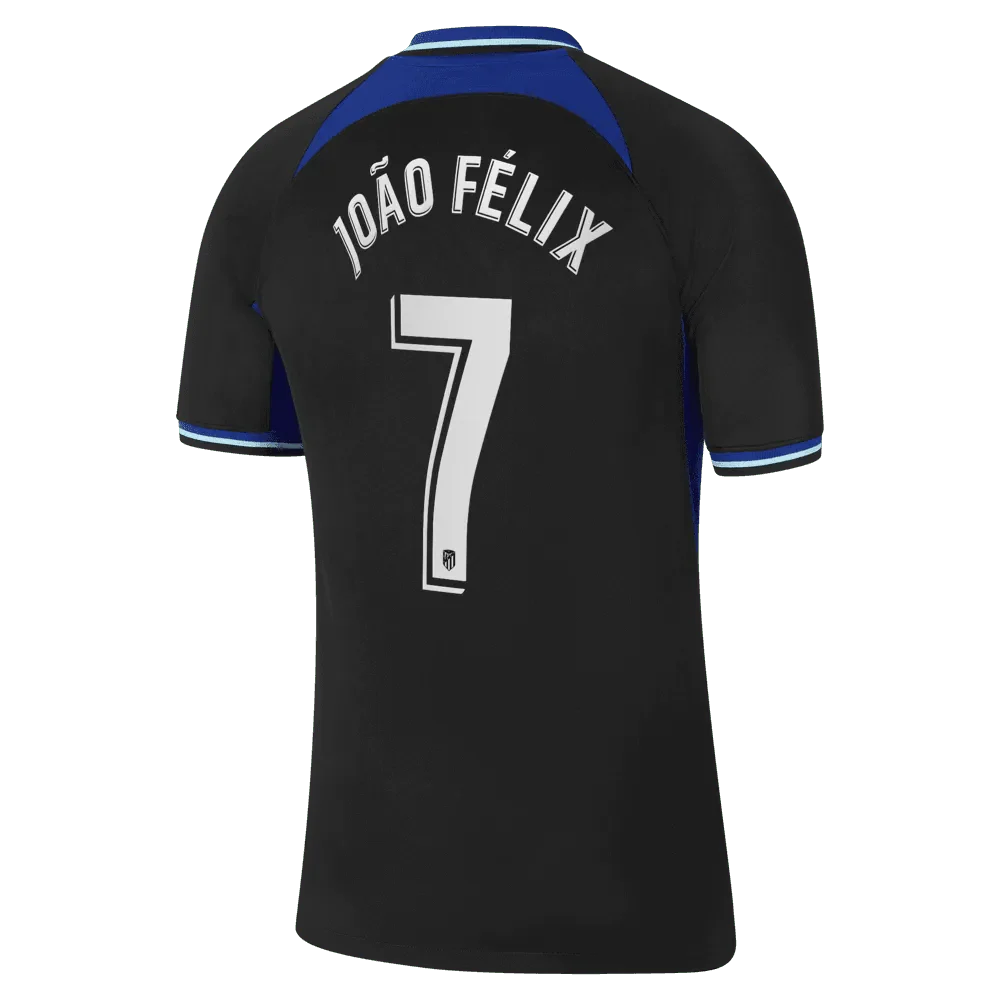 Nike 2022-23 Atletico Madrid Away Jersey - Black-Deep Royal Blue - Image 3