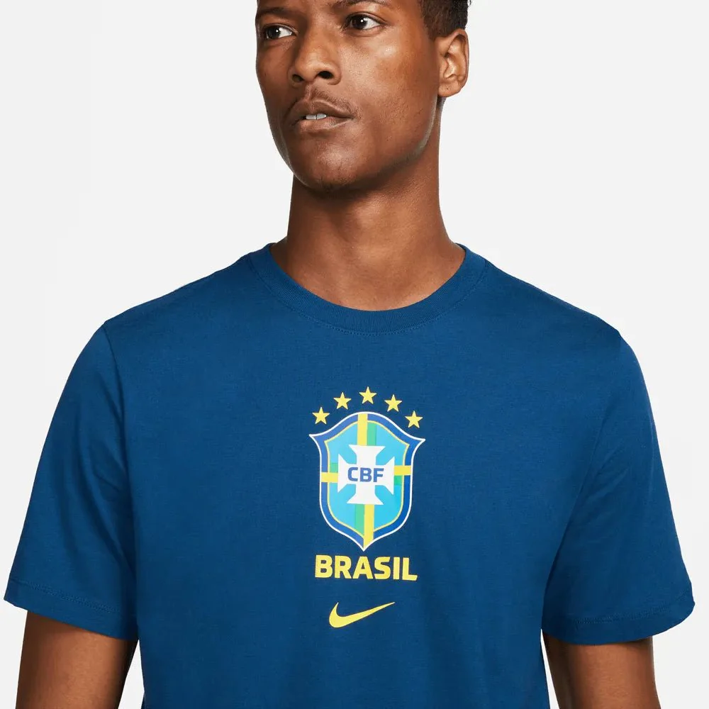 Nike 2022-23 Brazil Crest Tee - Coastal Blue - Image 3