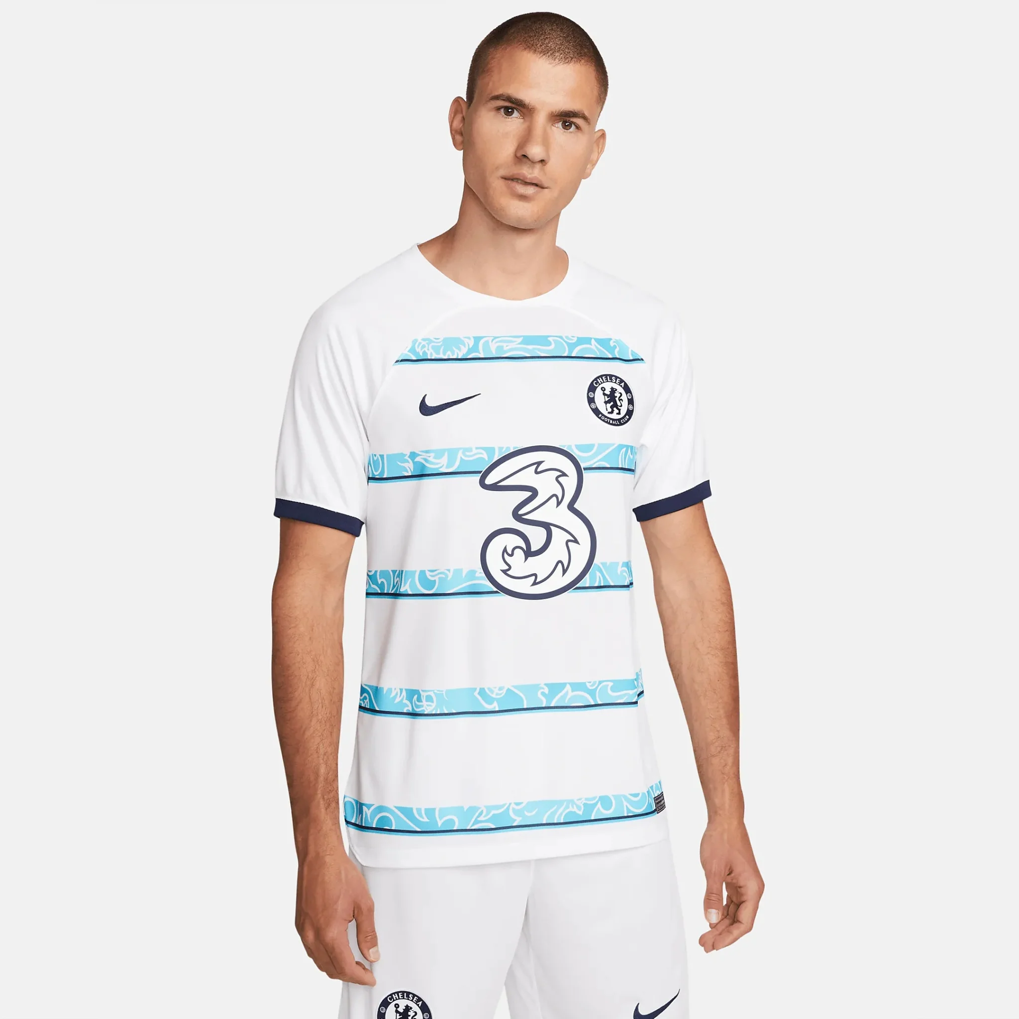 Nike 2022-23 Chelsea Away Jersey - White-Blue - Image 3