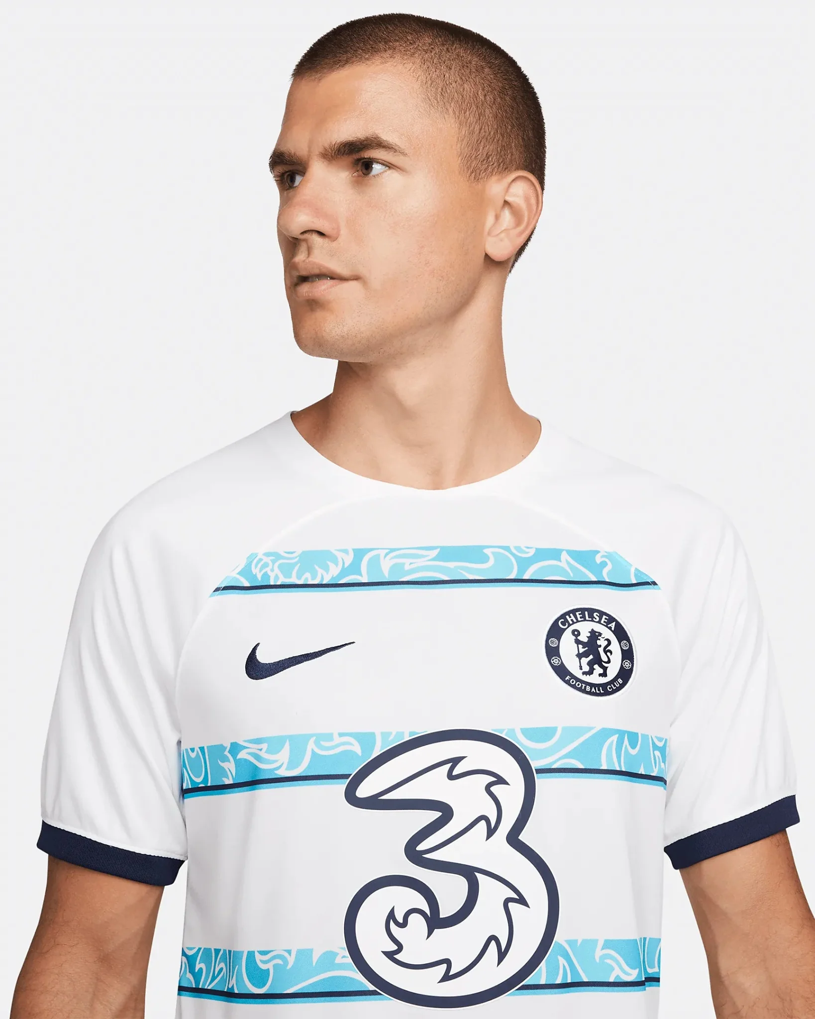 Nike 2022-23 Chelsea Away Jersey - White-Blue - Image 5
