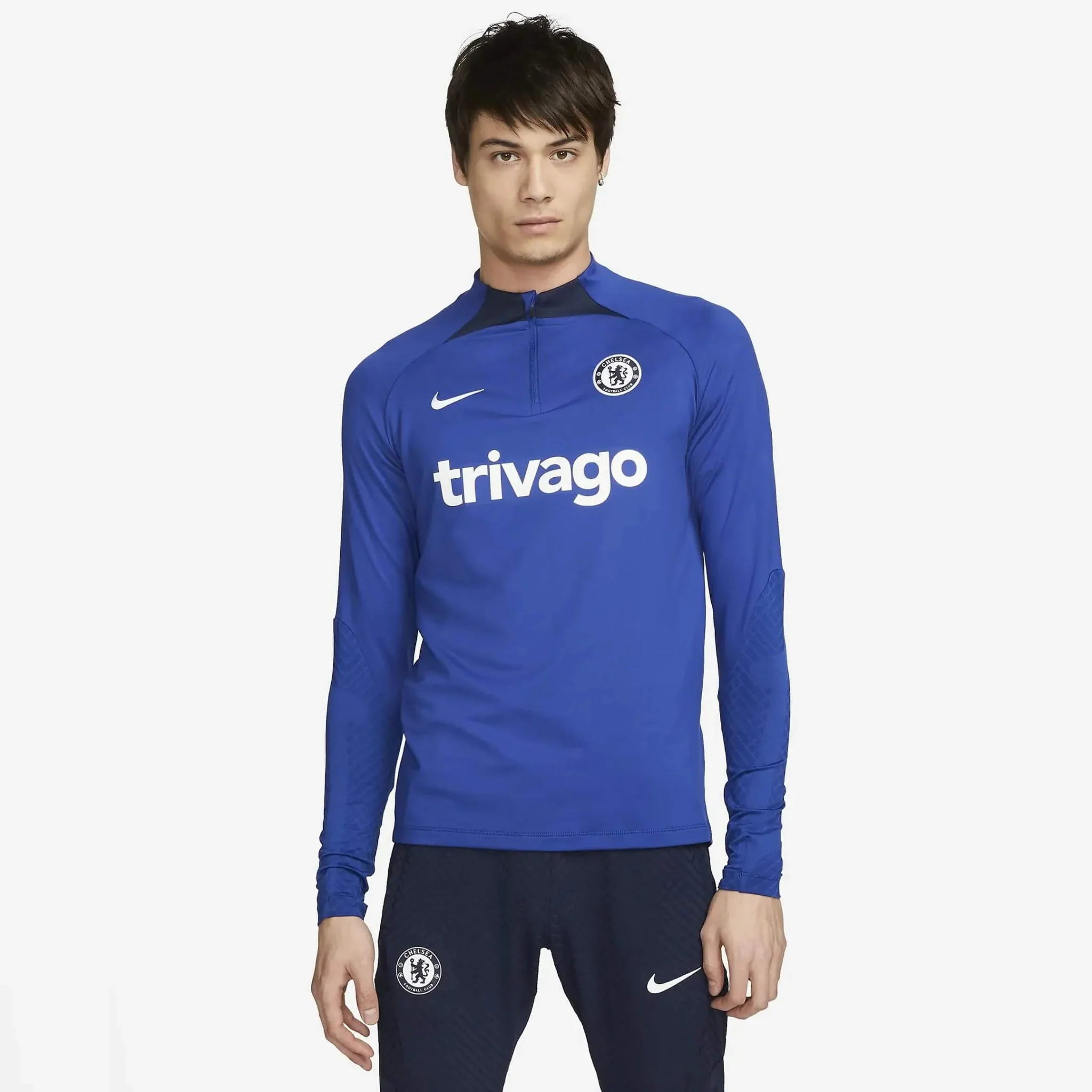 Nike 2022-23 Chelsea Strike Drill Top - Rush Blue-Navy