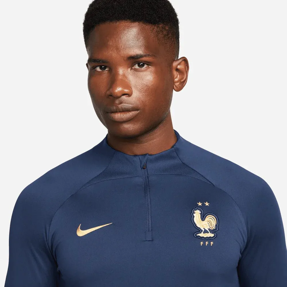Nike 2022-23 France Strk Drill Top - Navy - Image 3