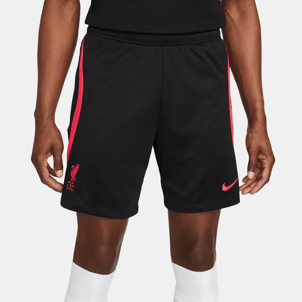Nike 2022-23 Liverpool DF Strike Shorts - Black-Siren Red - Image 2